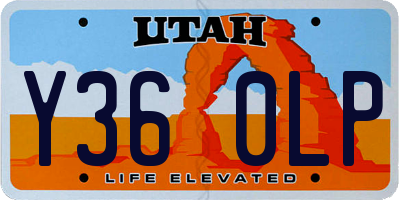 UT license plate Y360LP