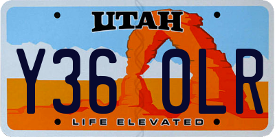 UT license plate Y360LR