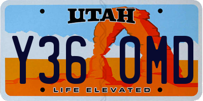 UT license plate Y360MD