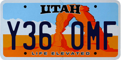 UT license plate Y360MF