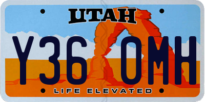 UT license plate Y360MH