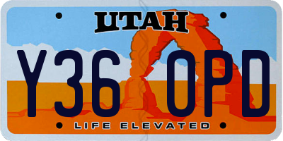 UT license plate Y360PD