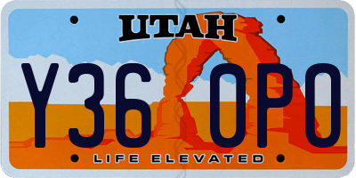 UT license plate Y360PO
