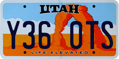 UT license plate Y360TS