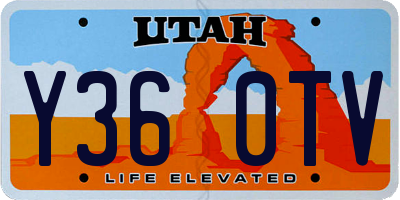 UT license plate Y360TV