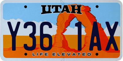 UT license plate Y361AX