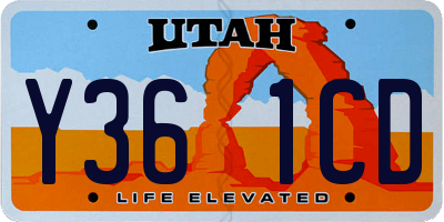 UT license plate Y361CD