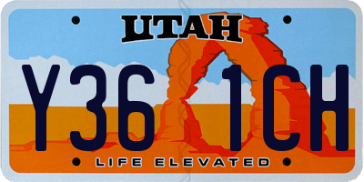 UT license plate Y361CH