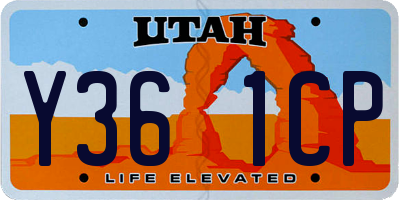 UT license plate Y361CP