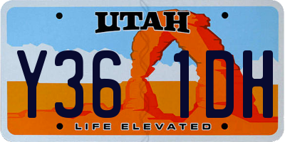 UT license plate Y361DH