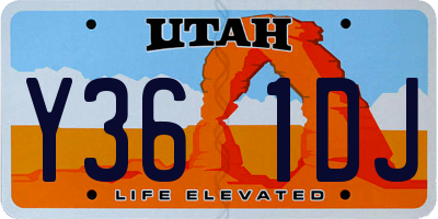 UT license plate Y361DJ