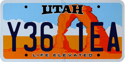 UT license plate Y361EA