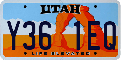 UT license plate Y361EQ