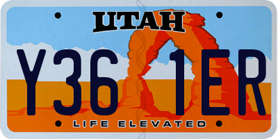 UT license plate Y361ER