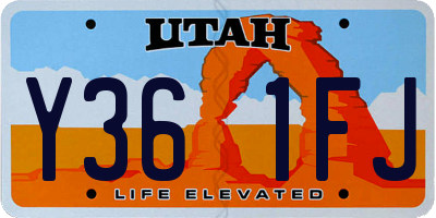 UT license plate Y361FJ