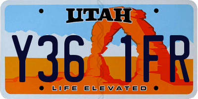 UT license plate Y361FR