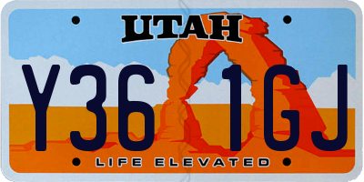 UT license plate Y361GJ