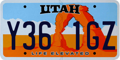 UT license plate Y361GZ