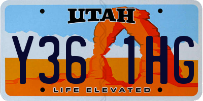 UT license plate Y361HG
