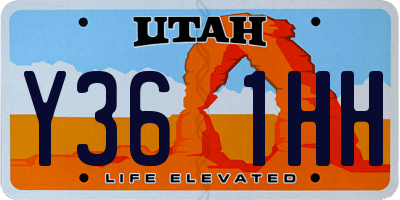 UT license plate Y361HH