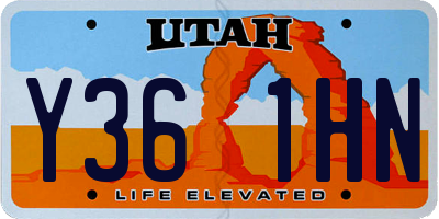 UT license plate Y361HN