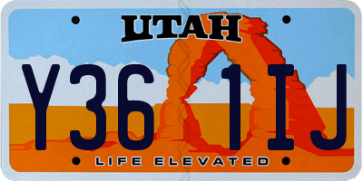 UT license plate Y361IJ