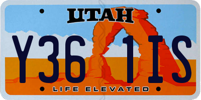 UT license plate Y361IS