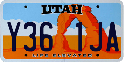 UT license plate Y361JA