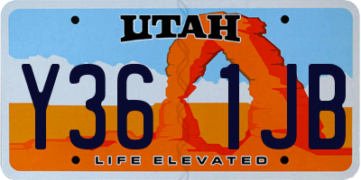 UT license plate Y361JB