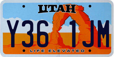 UT license plate Y361JM