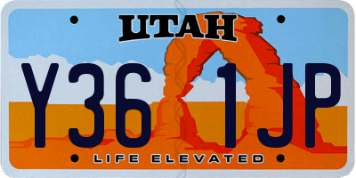 UT license plate Y361JP