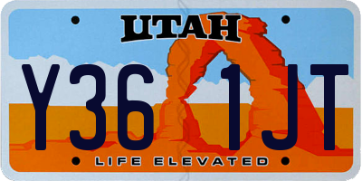UT license plate Y361JT