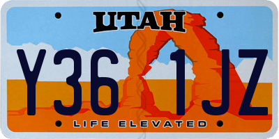 UT license plate Y361JZ
