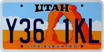 UT license plate Y361KL