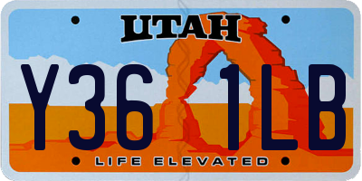 UT license plate Y361LB