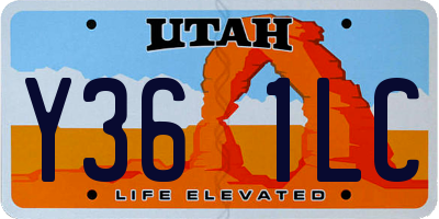 UT license plate Y361LC