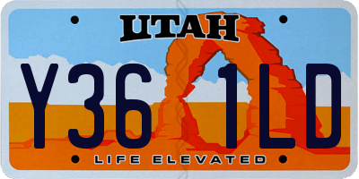 UT license plate Y361LD