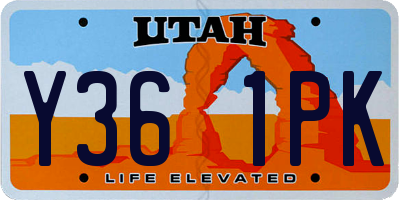 UT license plate Y361PK