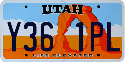 UT license plate Y361PL