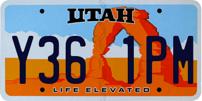 UT license plate Y361PM