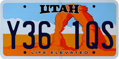 UT license plate Y361QS