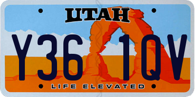 UT license plate Y361QV