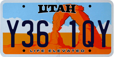 UT license plate Y361QY