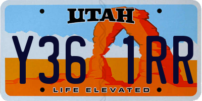 UT license plate Y361RR