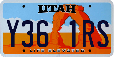 UT license plate Y361RS