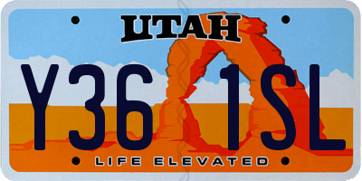 UT license plate Y361SL