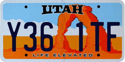UT license plate Y361TF