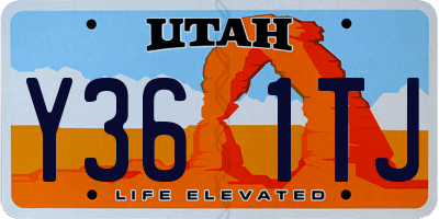UT license plate Y361TJ