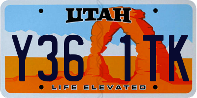 UT license plate Y361TK