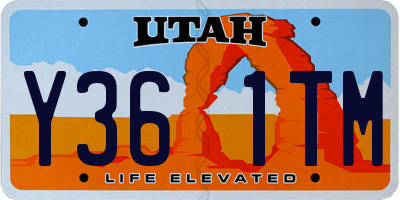 UT license plate Y361TM